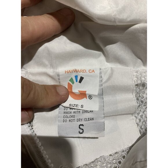 G Jacket Women’s Size Small White Long Sleeve Full Zip Hooded Ketchikan AK - Picture 5 of 12